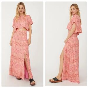 NWT Free People‎ Marion Skirt Set in Candy Combo Size 0